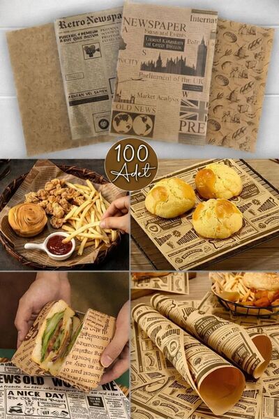 YCKTEDARİK Kendinden Patterned Pinterest Oil Paper |   100 Pieces of Vintage ...