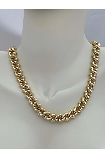 Luseda قلادة سلسلة ذهبية اللون من شوبينغ بسمك 45 سم
