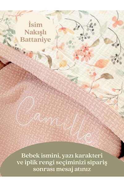 Mouliss %100 Pamuk Waffle Yumuşak Dokulu Bebek Battaniyesi 80x75 cm - Kişiye ...