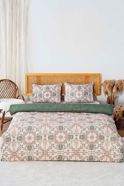 Rivaİstanbul Ethnic Patterned Cotton Lu Double Duvet Cover Set