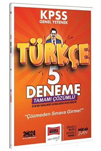 Yargı Yayınları 2024 Kpss Genel Yetenek Türkçe Tamamı Çözümlü 5 Deneme