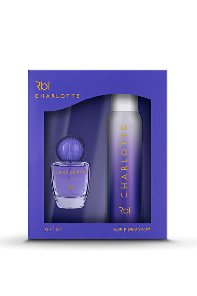 Rebul Charlotte 50 ml Kadın Parfüm Seti (Deo Spray Hediyeli 150ml) Kofre