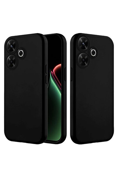 Zebana Xiaomi Redmi 13 Uyumlu Kılıf İçi Kadife Silinebilir Lansman Kılıf Siyah