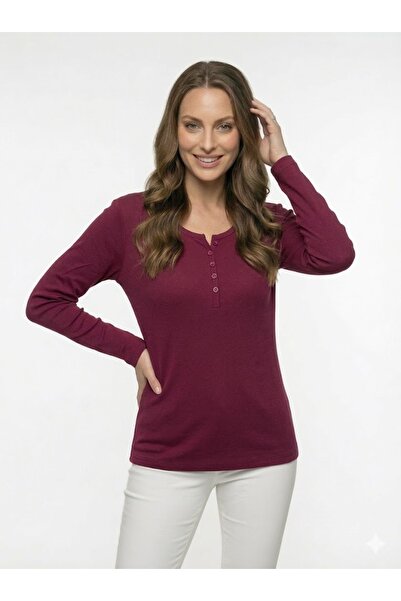 QYA Clothing ΒΑΣΙΚΟ ΜΑΚΡΥΜΑΝΙΚΟ ΜΑΚΡΥΜΑΝΙΚΟ ΜΠΛΟΥΖΑ 100% ΒΑΜΒΑΚΙ