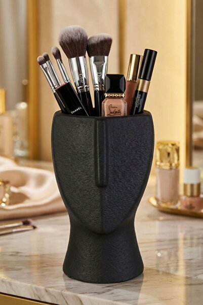 Evene Makyaj Organizeri Makyaj Fırçalığı Makyaj Organizer Düzenleyici Siyah R...