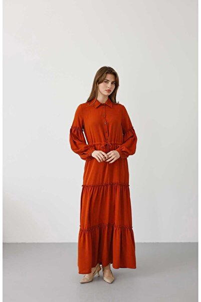 Neways 6567-Carla Büzgülü Elbise Tarçın