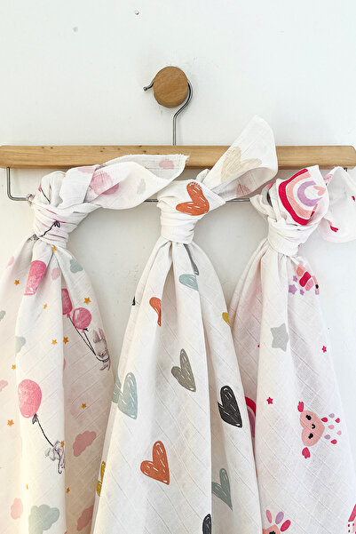 COOLMINIES طقم بطانية موسلين 3 قطع - بطانية أطفال حديثي الولادة، قماش قطن 100...