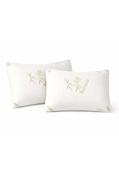 Somnart Set de 2 perne Somnart din bambus cu memorie, husă detașabilă din bam...