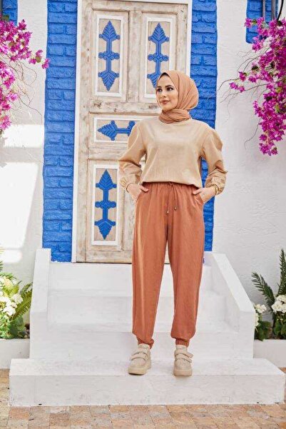 Neways 1151-Ancelina Elastic Pants Salmon