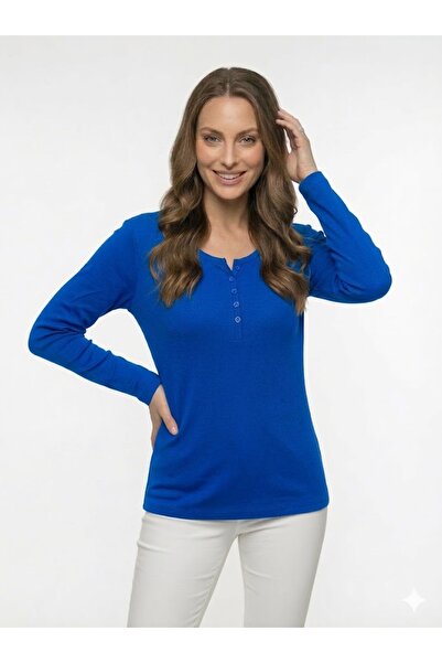 QYA Clothing ΒΑΣΙΚΟ ΜΑΚΡΥΜΑΝΙΚΟ ΜΑΚΡΥΜΑΝΙΚΟ ΜΠΛΟΥΖΑ 100% ΒΑΜΒΑΚΙ