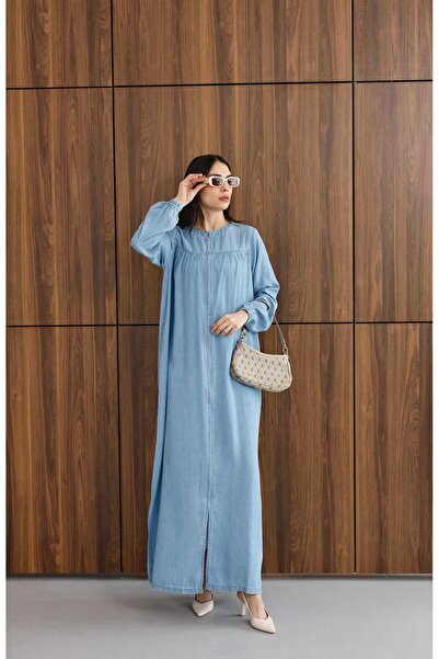 Neways 6470- Denim Zippered Ferace Blue