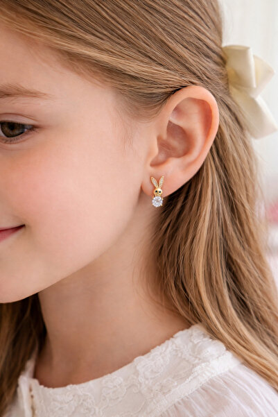 ATELİER GİZEM Xuping kararmaz gold halka çelik çocuk küpesi