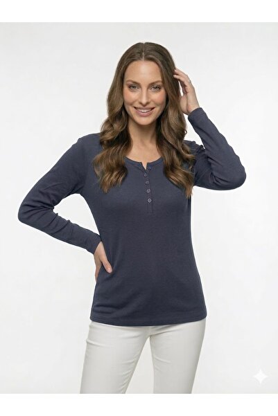 QYA Clothing ΒΑΣΙΚΟ ΜΑΚΡΥΜΑΝΙΚΟ ΜΑΚΡΥΜΑΝΙΚΟ ΜΠΛΟΥΖΑ 100% ΒΑΜΒΑΚΙ