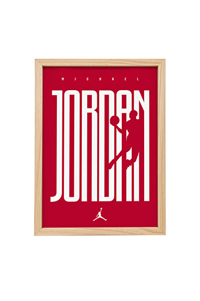 KAYNOCK Michael Jordan Silüet, Chicago Bulls, Basketbol, Nba Poster Tablo Ahş...