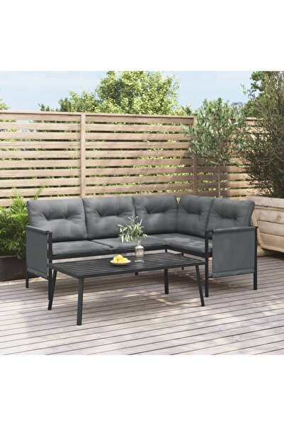 Concept Masă de cafea pentru grădină, antracit, 110x55x35 cm, oțel