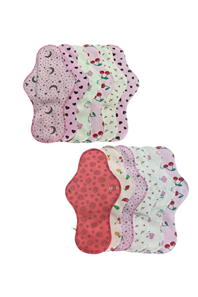 Ponped وسادات نسائية طبيعية من الخيزران قابلة للغسل، 12 قطعة (حجم Xl)