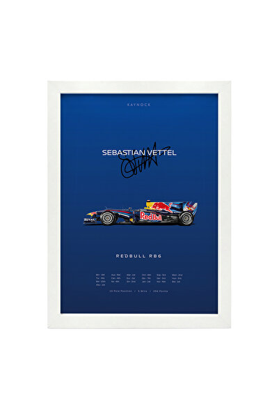 KAYNOCK Sebastian Vettel Rb6 Poster Tablo, Red Bull Racing Formula 1, Dijital...
