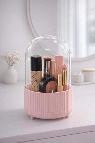 Blackstar Şeffaf Kapaklı 360 Dönebilen Fırça Kozmetik Makyaj Düzenleyici Orga...