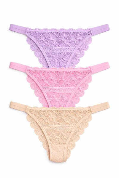 Humaone Čipka paket seksi ženskih bikini gaćica