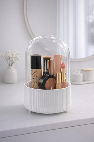 Blackstar Şeffaf Kapaklı 360 Dönebilen Fırça Kozmetik Makyaj Düzenleyici Orga...