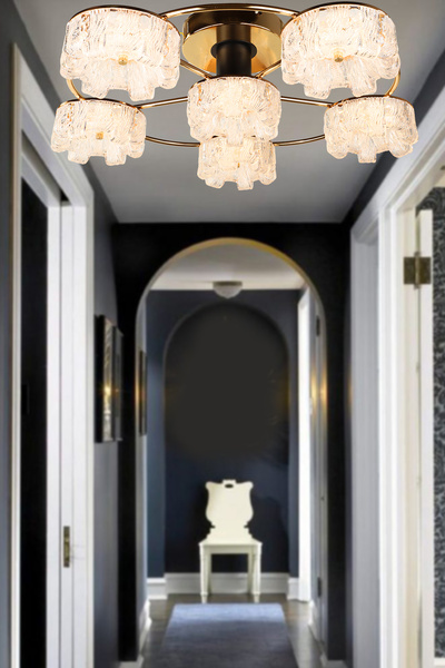 Begüsa Tonale 6.Lı Avize Gold Kaplama