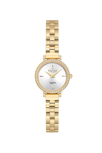 Nacar Sapphire Glass Gold - Silver Women's Watch Nc08-39890196-Dsms