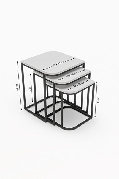 GOLDFALEZ Orta Sehpa Ve Zigon Sehpa Damla Efes