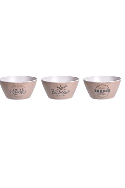 Excellent Houseware Комплект от 3 купички, меламин, 14,5x7 см, кафяви