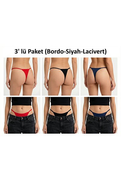 calma STRİNG 3 RENK PAMUKLU (BORDO-SİYAH-LACİVERT)