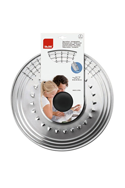iBiLi multifunctional lid, stainless steel, 22/24/26 cm, silver