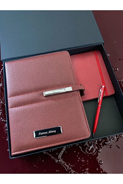 kerem promosyon Kişiye Özel Kutulu Organizer Defter Kalem Seti