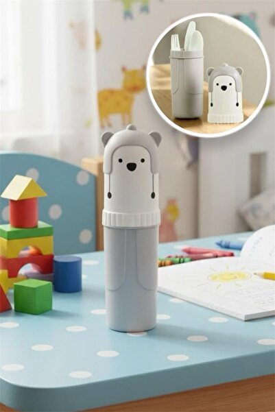 Bayev Gray Capped Pen Holder, Travel Type Accessory Carrying Container Toothp...