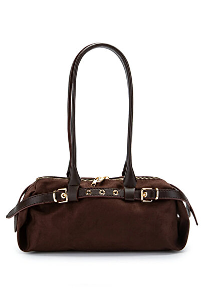 Ecrou Belt Detailed Shoulder Bag Bitter Coffee