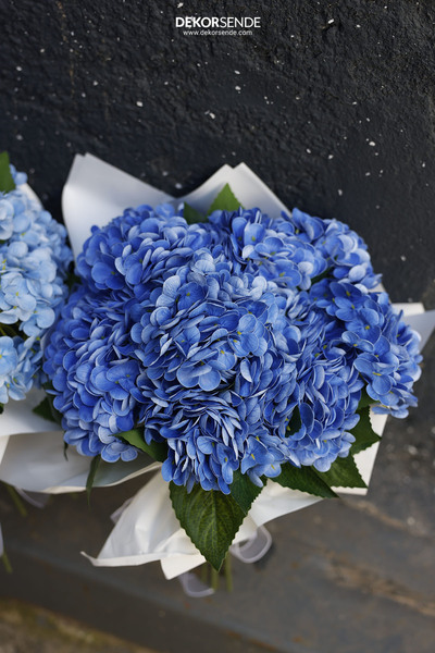 Dekorsende Изкуствен букет със средна дължина, с влажна текстура, 43 см, свет...