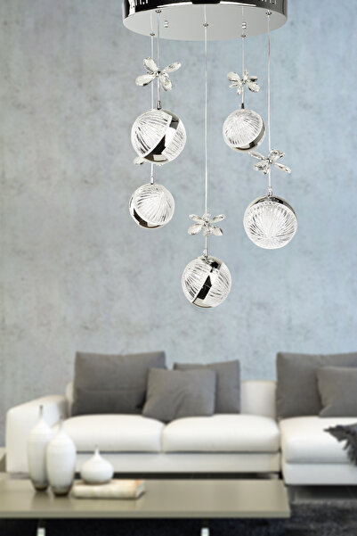 Begüsa Volt 5.Li Avize Krom Kaplama