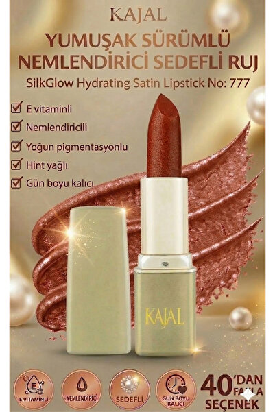 KAJAL Soft Edition Moisturizing Pearlescent Lipstick – Silkglow Hydrating Sat...
