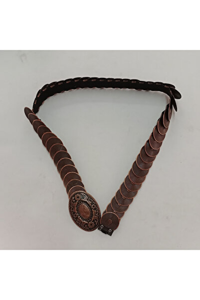 AĞIRSOY حزام نسائي مطاطي حزام i، مزين بالترتر المعدني، الطول القديم 70 سم، ال...