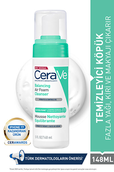 CeraVe Normal, Karma Ve Hassas Ciltler Için Köpük Temizleyici 148ml 333787592...
