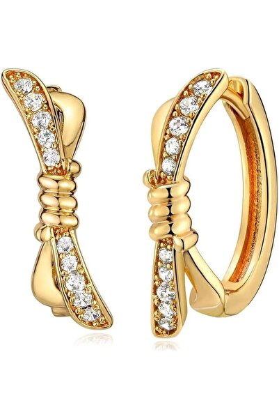 Arabest أقراط حلقية مطلية بالذهب عيار 14 قيراطًا للنساء، مجوهرات يومية مضاد ل...