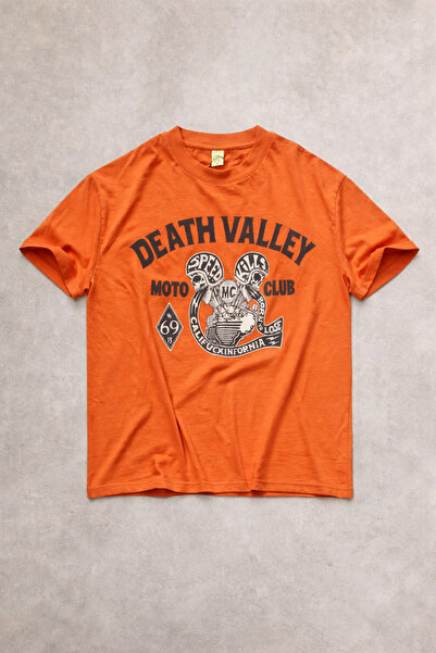 Overdrive Tricou portocaliu oversize unisex Death Valley