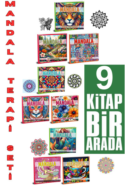 GÖNÜL YAYINCILIK 7 Den 77 Ye Boyama Seti( 9kitap Takım) Küçük Ve Büyükler Içi...