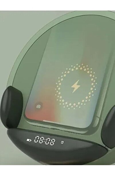 Arabest مكبر صوت بلوتوث لاسلكي الشحن مع ساعة منبه، ستيريو مكتبي مع حامل للهاتف