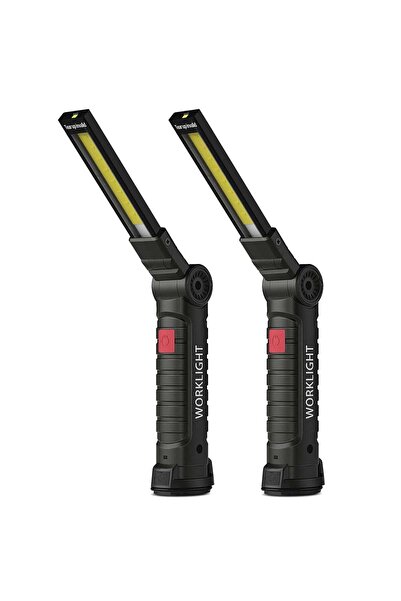 Arabest Rechargeable LED Work Light with Magnetic Base, 360° Rotation, 5 Ligh...