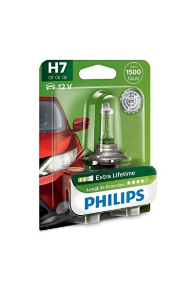 Philips Bec auto cu halogen H7 LongLife EcoVision, 12V, 55W