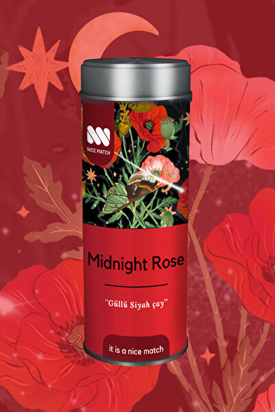 Nice Match Midnight Rose Güllü Siyah Çay 50 gr