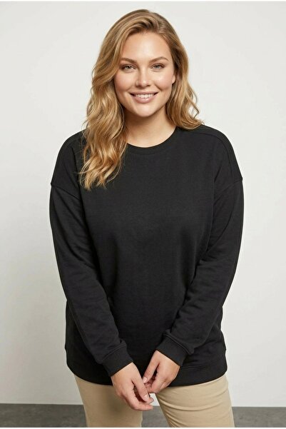 Stil Diva Plus Size Crew Neck Long Sleeve Basic Cotton Pack Sweatshirt 303747