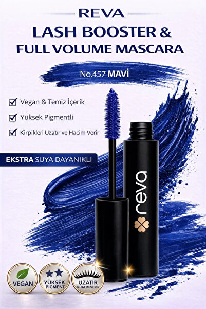 REVA Lash Booster & Full Volume Color Mascara -tam Hacim & Uzatan Renkli Mask...