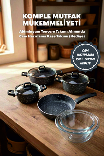 Masterchef 7 Piece Gray Aluminum Cookware Set