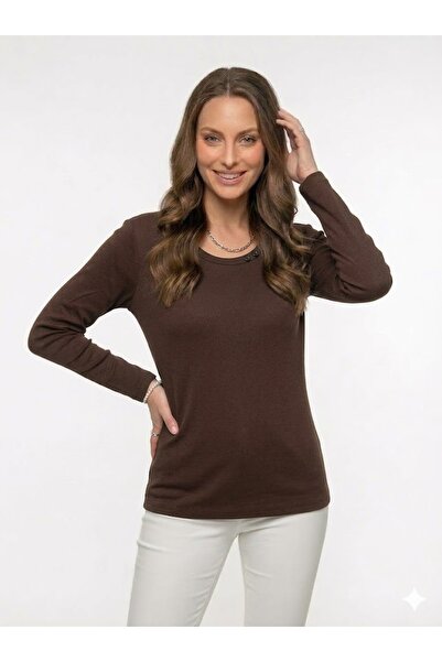 QYA Clothing ΒΑΣΙΚΟ ΜΑΚΡΥΜΑΝΙΚΟ ΜΑΚΡΥΜΑΝΙΚΟ ΜΠΛΟΥΖΑ 100% ΒΑΜΒΑΚΙ