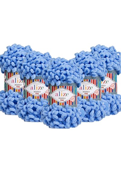 Alize Fine (ΜΙΚΡΟ ΚΥΡΤΟ) Πλεκτό Νήματα Χειροποίητο Πλέξιμο Πακέτο 5 - 112 Μπλ...